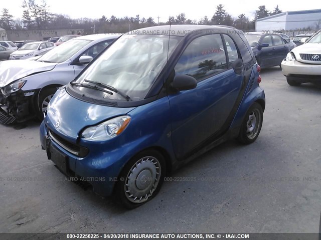 WMEEJ31XX9K249036 - 2009 SMART FORTWO PURE/PASSION BLUE photo 2