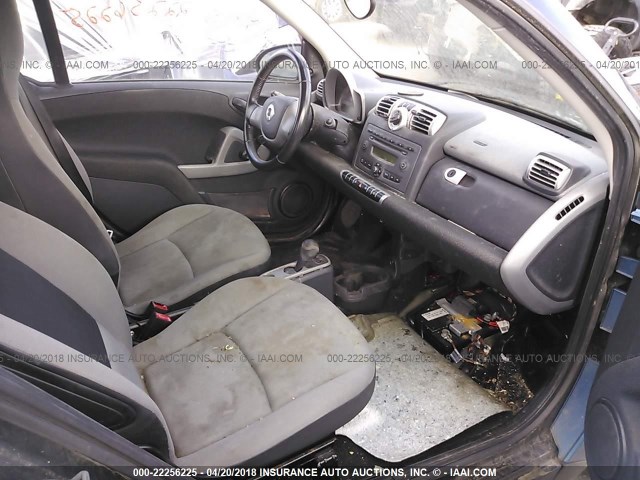 WMEEJ31XX9K249036 - 2009 SMART FORTWO PURE/PASSION BLUE photo 5