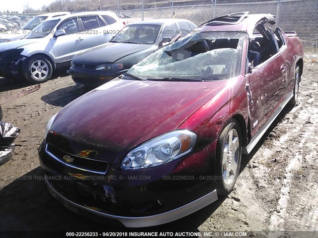2G1WL15C679419845 - 2007 CHEVROLET MONTE CARLO SS მუქწითელი ფოტო 2