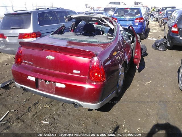 2G1WL15C679419845 - 2007 CHEVROLET MONTE CARLO SS MAROON photo 4