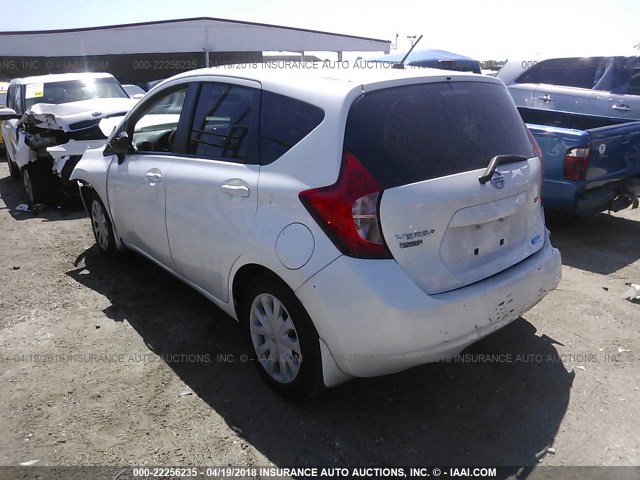 3N1CE2CP7FL449337 - 2015 NISSAN VERSA NOTE S/S PLUS/SV/SL/SR WHITE photo 3