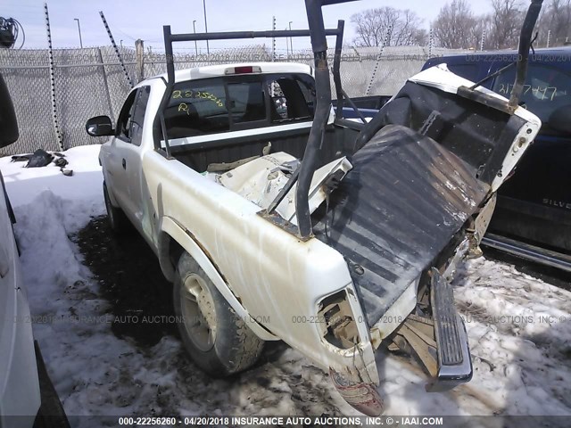 1B7GG22N3YS580634 - 2000 DODGE DAKOTA WHITE photo 3