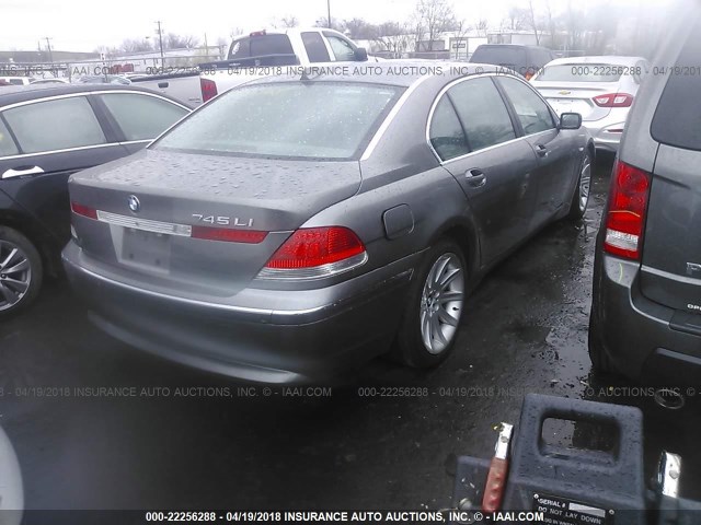 WBAGN634X3DS44699 - 2003 BMW 745 LI GRAY photo 4