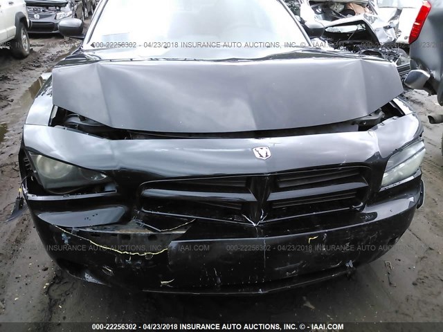 2B3KA43R68H276229 - 2008 DODGE CHARGER BLACK photo 6