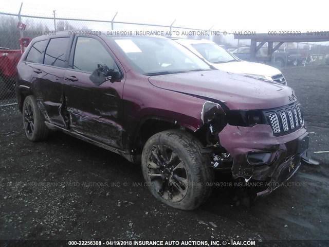 1C4RJFAG0JC123350 - 2018 JEEP GRAND CHEROKEE LAREDO MAROON photo 1