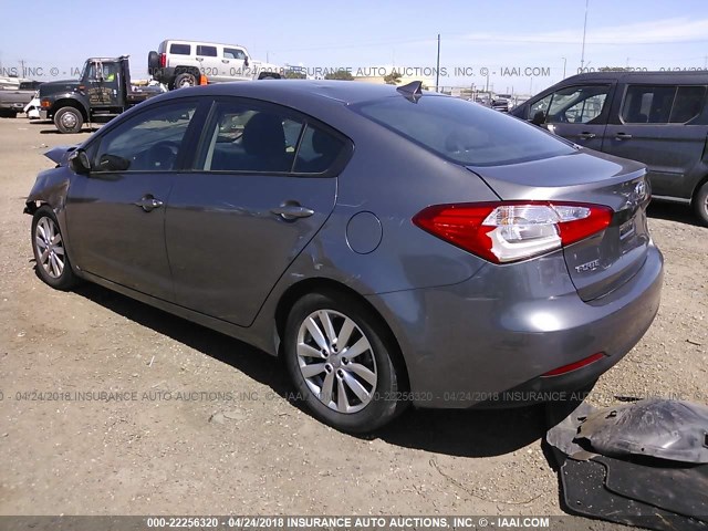 KNAFX4A6XG5548775 - 2016 KIA FORTE LX GRAY photo 3