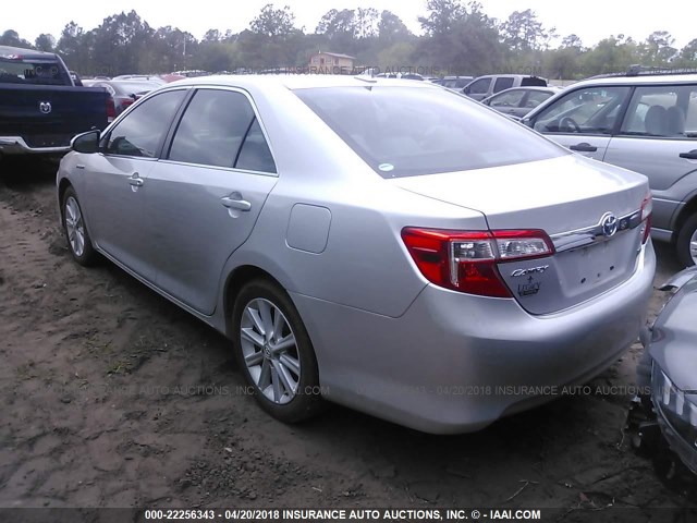 4T1BD1FK4CU027531 - 2012 TOYOTA CAMRY HYBRID/LE/XLE 银色 照片 3