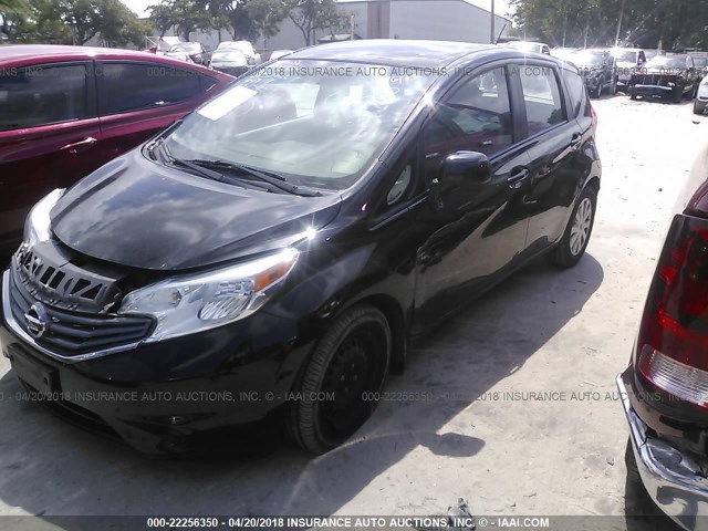 3N1CE2CP6EL435492 - 2014 NISSAN VERSA NOTE S/S PLUS/SV/SL BLACK photo 2