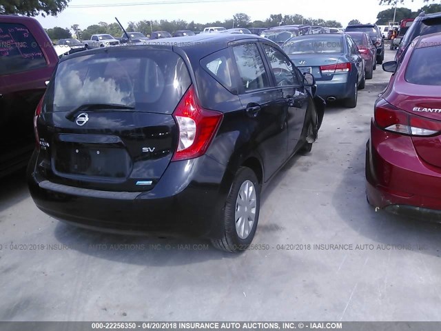 3N1CE2CP6EL435492 - 2014 NISSAN VERSA NOTE S/S PLUS/SV/SL BLACK photo 4