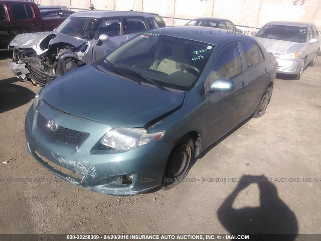 JTDBL40E799074754 - 2009 TOYOTA COROLLA LE/XLE TEAL photo 2