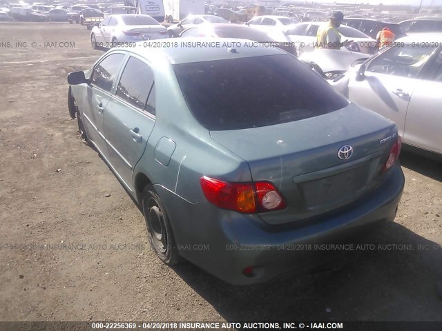 JTDBL40E799074754 - 2009 TOYOTA COROLLA LE/XLE TEAL photo 3