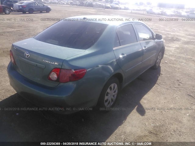 JTDBL40E799074754 - 2009 TOYOTA COROLLA LE/XLE TEAL photo 4