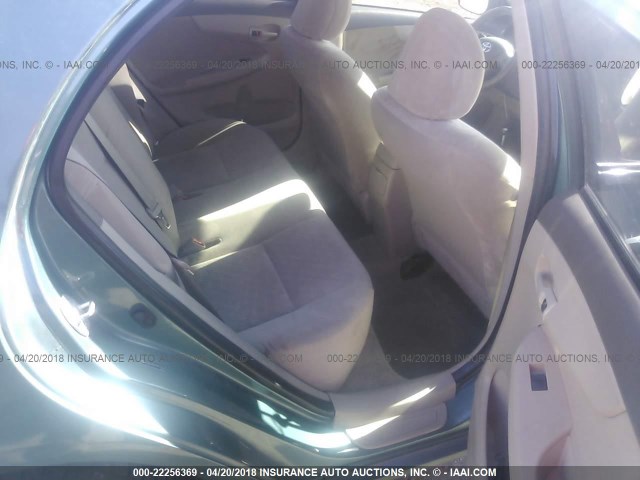JTDBL40E799074754 - 2009 TOYOTA COROLLA LE/XLE TEAL photo 8