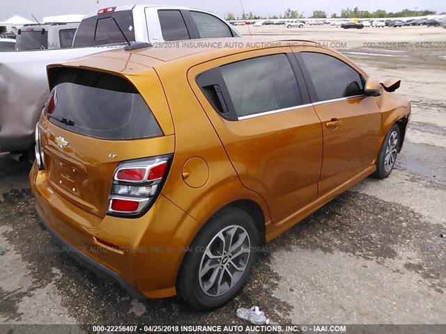 1G1JD6SB7H4145088 - 2017 CHEVROLET SONIC LT ORANGE photo 4