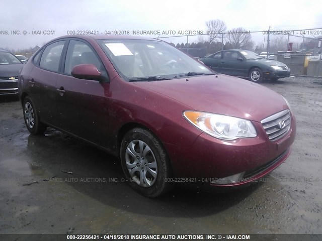 KMHDU46D19U753903 - 2009 HYUNDAI ELANTRA GLS/SE RED photo 1