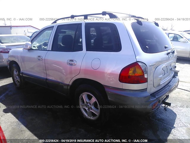 KM8SC13D83U418108 - 2003 HYUNDAI SANTA FE GLS/LX SILVER photo 3