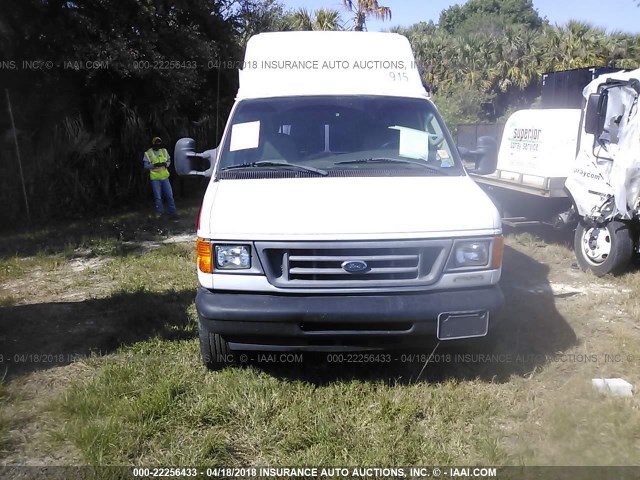 1FTNS24W57DA25652 - 2007 FORD ECONOLINE E250 VAN WHITE photo 6