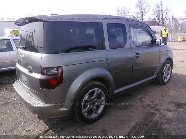 5J6YH17918L000664 - 2008 HONDA ELEMENT SC GRAY photo 4