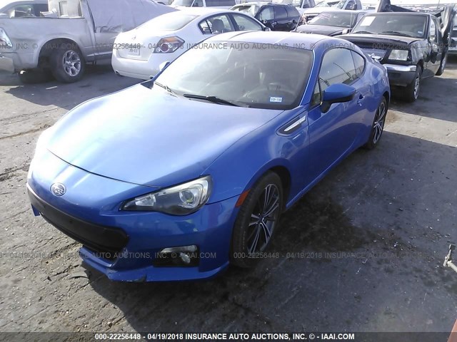 JF1ZCAC12D1603028 - 2013 SUBARU BRZ 2.0 LIMITED BLUE photo 2