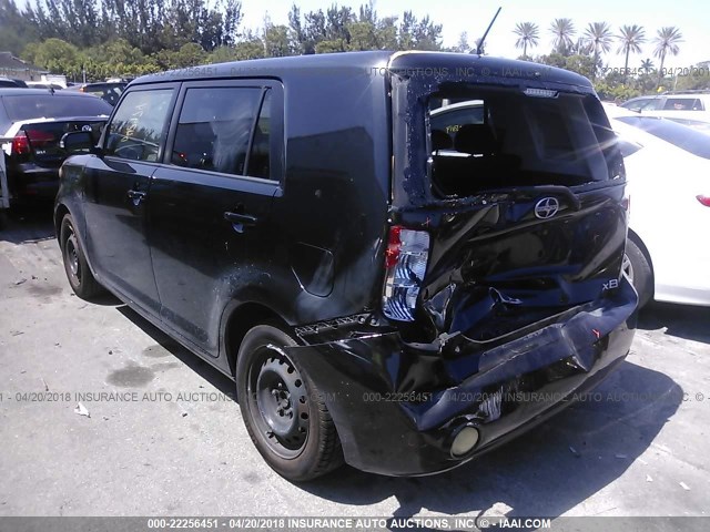 JTLKE50E281042974 - 2008 TOYOTA SCION XB BLACK photo 3