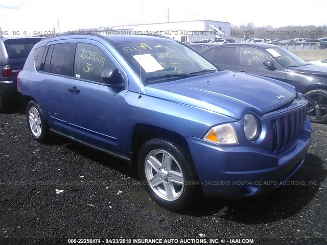 1J8FT47W87D171304 - 2007 JEEP COMPASS BLUE photo 1