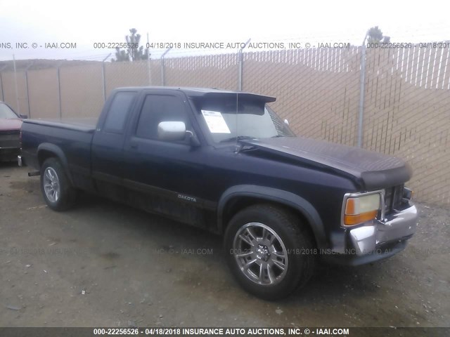 1B7GL23Y7NS539911 - 1992 DODGE DAKOTA Dark Blue photo 1