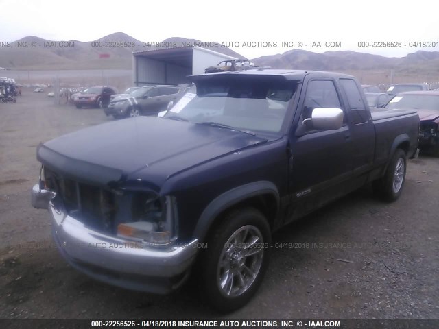 1B7GL23Y7NS539911 - 1992 DODGE DAKOTA Dark Blue photo 2