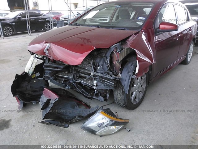 3N1AB6AP2BL619429 - 2011 NISSAN SENTRA 2.0/2.0S/SR/2.0SL RED photo 2