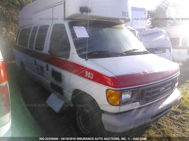 1FTSS34F83HB10819 - 2003 FORD ECONOLINE E350 SUPER DUTY VAN WHITE photo 1