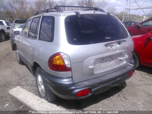 KM8SC13D52U255643 - 2002 HYUNDAI SANTA FE GLS/LX SILVER photo 3