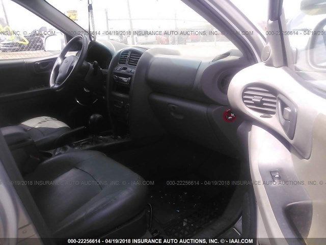 KM8SC13D52U255643 - 2002 HYUNDAI SANTA FE GLS/LX SILVER photo 5