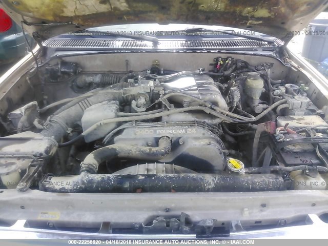 4TASN92N1YZ630474 - 2000 TOYOTA TACOMA XTRACAB PRERUNNER ოქროსფერი ფოტო 10