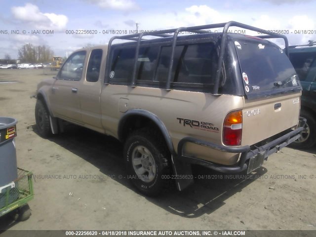 4TASN92N1YZ630474 - 2000 TOYOTA TACOMA XTRACAB PRERUNNER GOLD photo 3