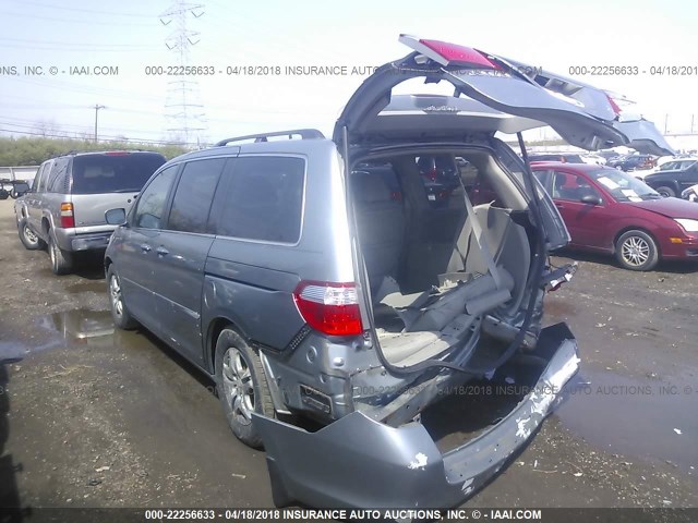 5FNRL38607B032628 - 2007 HONDA ODYSSEY EXL ნაცრისფერი ფოტო 3
