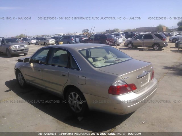 4T1BF28B03U302292 - 2003 TOYOTA AVALON XL/XLS GOLD photo 3