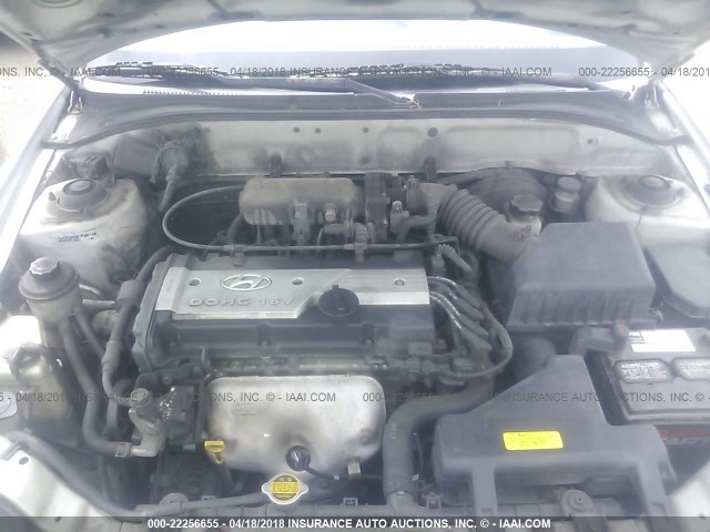 KMHCF35C43U247644 - 2003 HYUNDAI ACCENT L SILVER photo 10