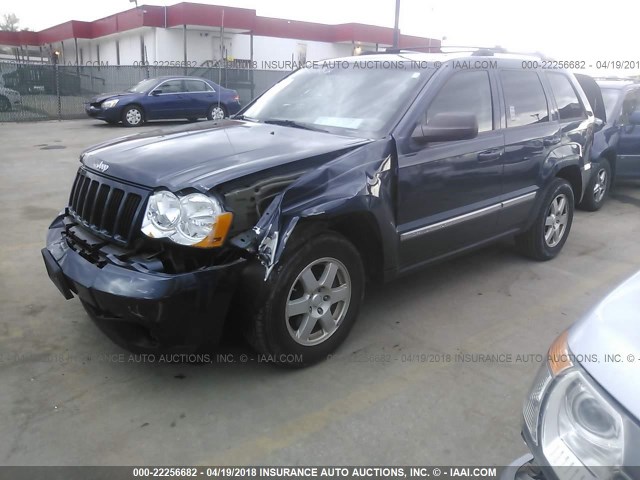 1J4PR4GK5AC117179 - 2010 JEEP GRAND CHEROKEE LAREDO Dark Blue photo 2