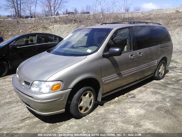 1GHDX03E3XD167082 - 1999 OLDSMOBILE SILHOUETTE TAN photo 2