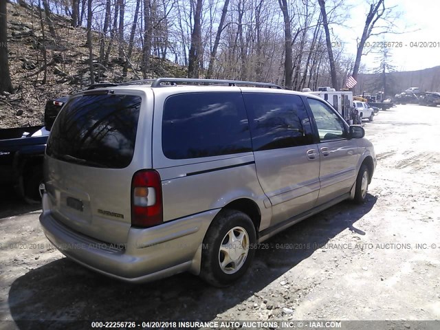 1GHDX03E3XD167082 - 1999 OLDSMOBILE SILHOUETTE TAN photo 4