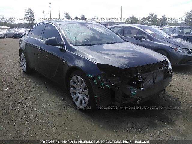 W04G15GV4B1068268 - 2011 BUICK REGAL CXL BLACK photo 1