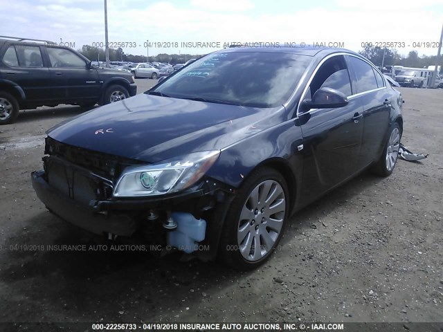 W04G15GV4B1068268 - 2011 BUICK REGAL CXL BLACK photo 2