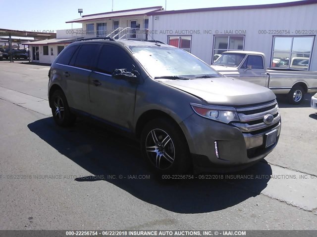 2FMDK3KC4DBC42424 - 2013 FORD EDGE LIMITED GREEN photo 1