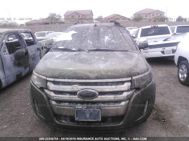 2FMDK3KC4DBC42424 - 2013 FORD EDGE LIMITED GREEN photo 6