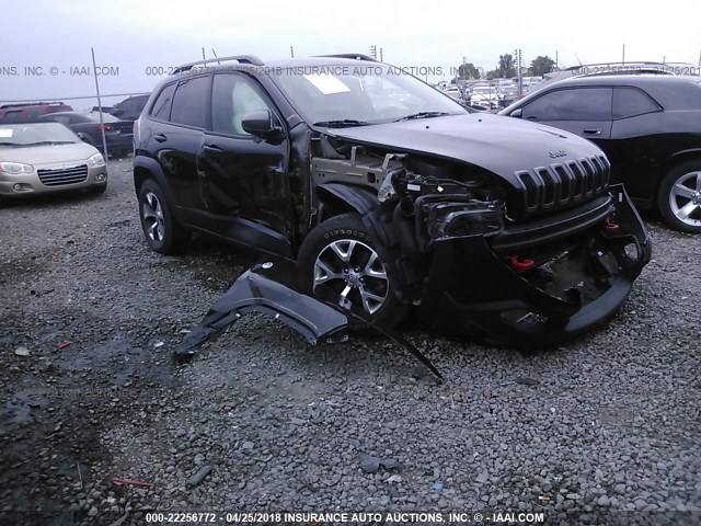 1C4PJMBS5EW155942 - 2014 JEEP CHEROKEE TRAILHAWK 黑色 照片 1