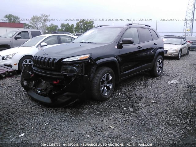 1C4PJMBS5EW155942 - 2014 JEEP CHEROKEE TRAILHAWK 黑色 照片 2
