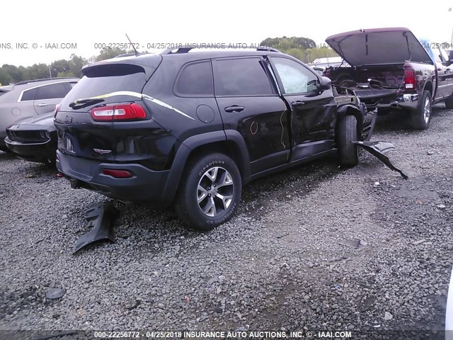 1C4PJMBS5EW155942 - 2014 JEEP CHEROKEE TRAILHAWK 黑色 照片 4