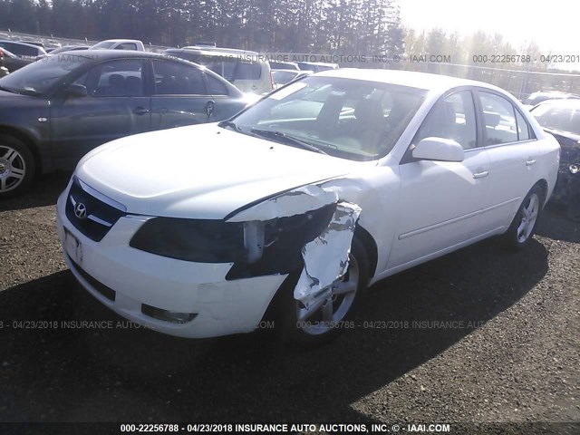 5NPEU46F97H168228 - 2007 HYUNDAI SONATA SE/LIMITED WHITE photo 2