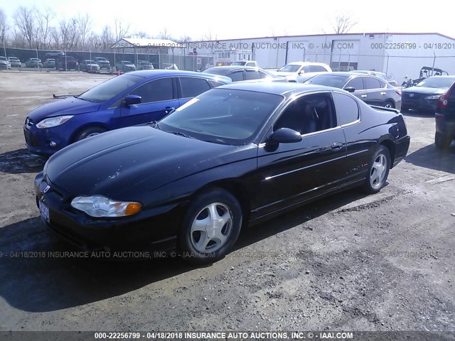 2G1WX12K3Y9217949 - 2000 CHEVROLET MONTE CARLO SS შავი ფოტო 2