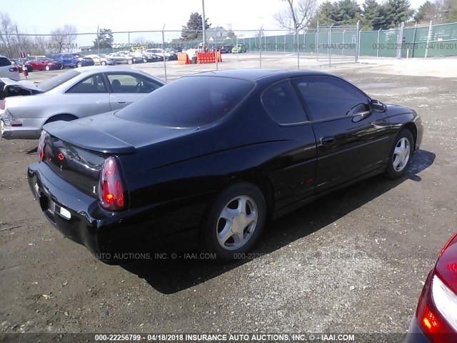 2G1WX12K3Y9217949 - 2000 CHEVROLET MONTE CARLO SS BLACK photo 4