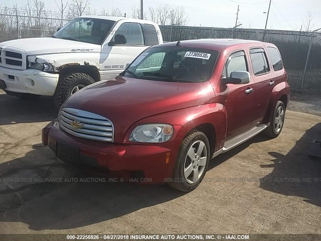 3GNCA13B29S568194 - 2009 CHEVROLET HHR LS BURGUNDY photo 2